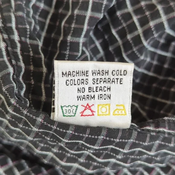 Bugatchi Uomo Men’s Black White Check Long Sleeve Button Down Shirt L - Picture 6 of 11